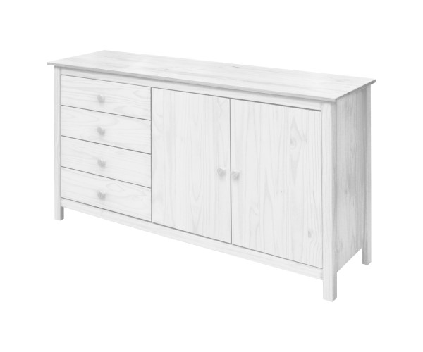 Komoda 2 dvere + 4 zásuvky TORINO biela Komoda 2 dvere + 4 zásuvky TORINO biela